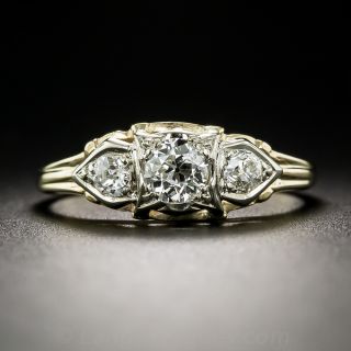 Vintage Three-Stone Diamond Engagement Ring