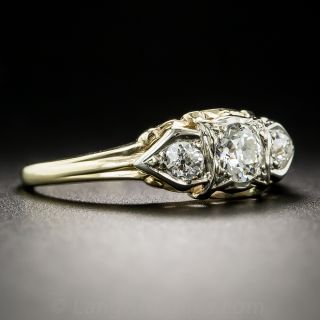 Vintage Three-Stone Diamond Engagement Ring