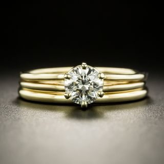 Vintage Tiffany & Co. .71 Carat Solitaire Diamond Wedding Set - 2