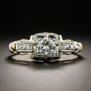 Vintage Two-Tone .30 Carat Diamond Engagement Ring - 1