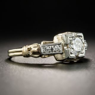 Vintage Two-Tone .30 Carat Diamond Engagement Ring