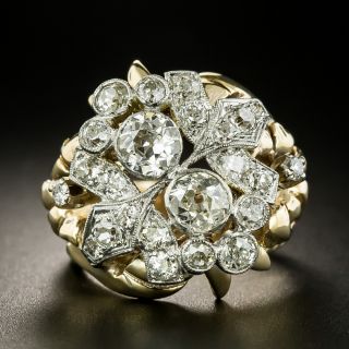 Vintage Two-Tone Diamond Ring - 3