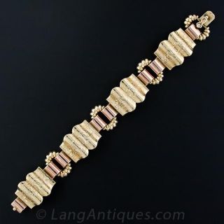 Vintage Two-Tone Gold Bracelet - 4