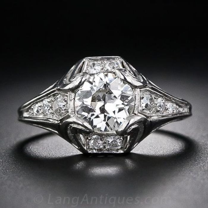 Estate art sale deco engagement rings