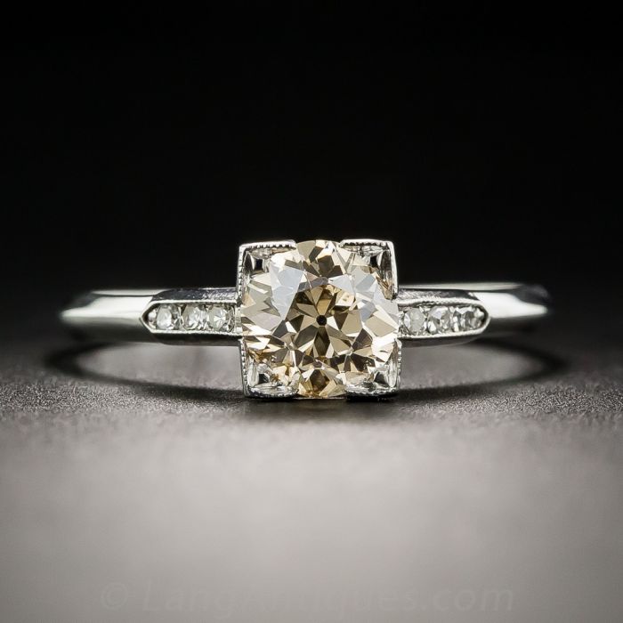 light brown diamond engagement ring
