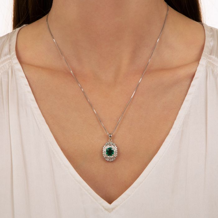 Emerald and Diamond Set Colombian Emeralds - Jahan Jewellery