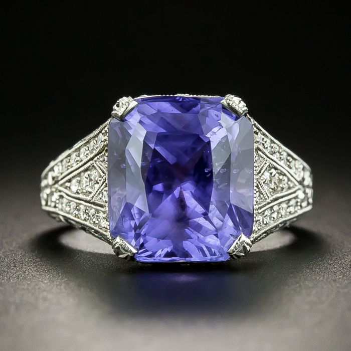 10.29 Carat Natural No Heat Color Change Sapphire Ring AGL