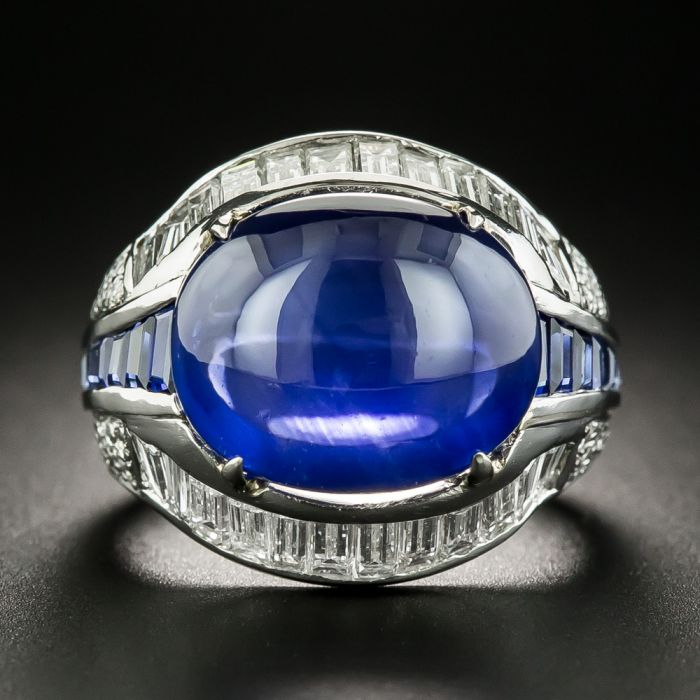 11 80 carat cabochon sapphire diamond ring gia 2 30 8 12585