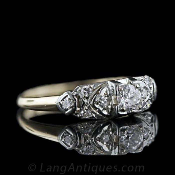 0.94CT Marquise Golconda Diamond Platinum Engagement Ring Circa 1930 - By  Era - Jewelry
