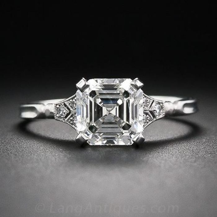 Solitaire Engagement Ring with 4.00ct Asscher Cut Diamond – Jewellery Studio