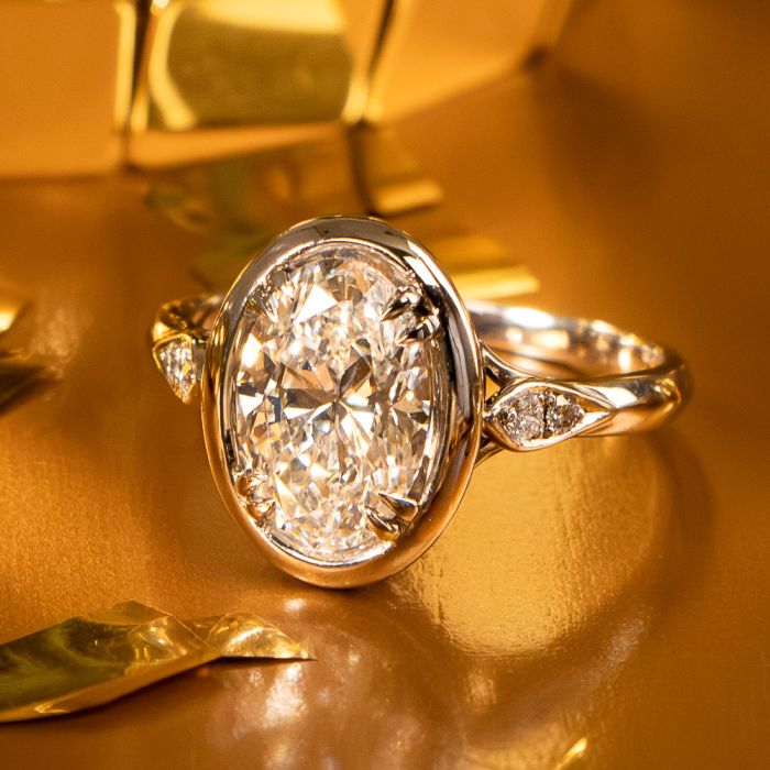 GIA 2 Carat Oval Diamond & Hidden Halo Engagement Ring 14k Rose Gold,  Anniversary Rings, Oval Diamond Rings, Custom Jewelry for Women - Etsy
