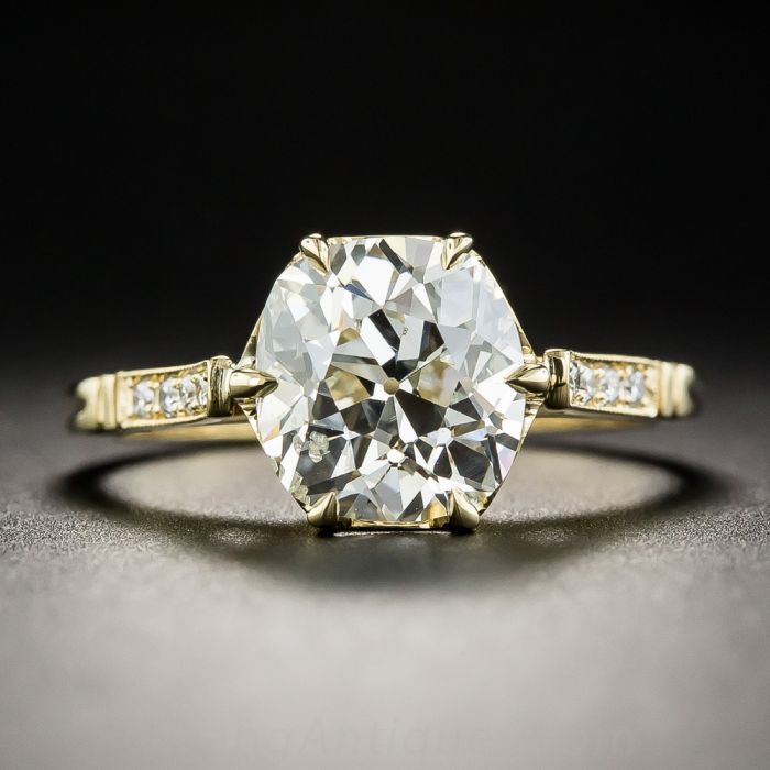 18KW Antique Style Engagement Ring with 0.95 Ct Rd Old Mine | Franzetti  Jewelers | Austin, TX