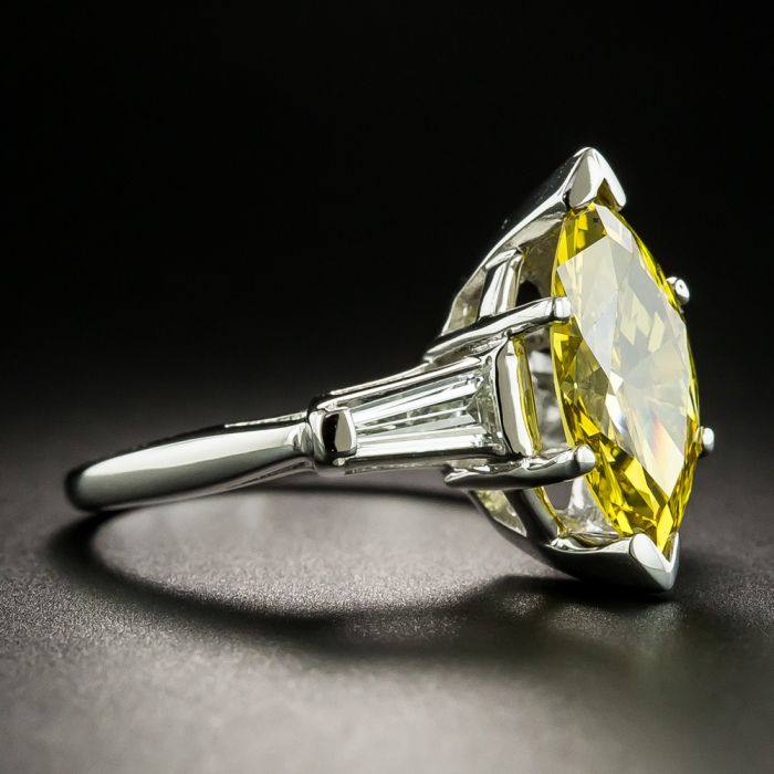 Yellow marquise diamond ring sale