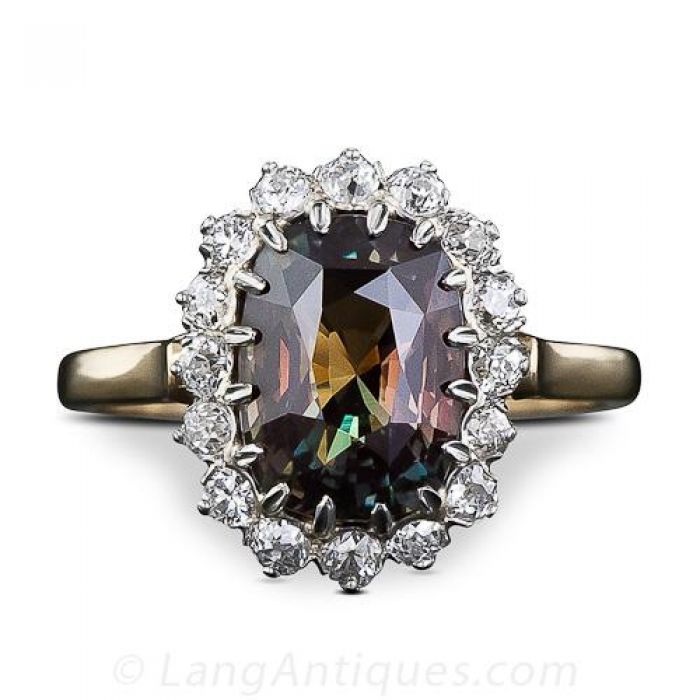 Oval Cut Vintage Alexandrite Nadia Engagement Ring Claw Prong | PenFine |  Gemstone engagement rings, Cute engagement rings, Wedding rings unique