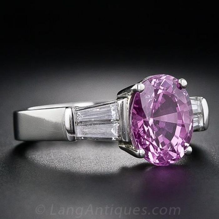 3 64 carat pink sapphire and diamond ring 3 30 1 4835