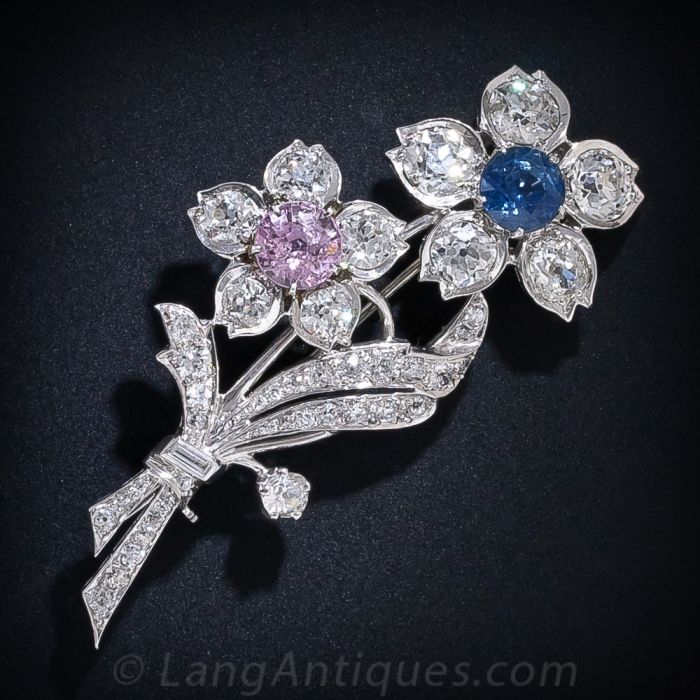 Blue sapphire hotsell brooch