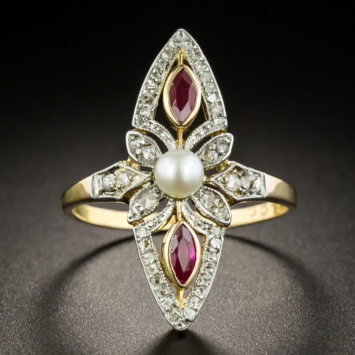 Edwardian navette ring online