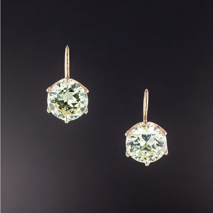 european cut diamond earrings