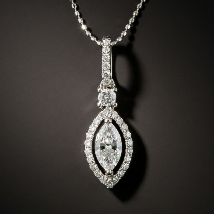 Marquise cut 2025 diamond necklace