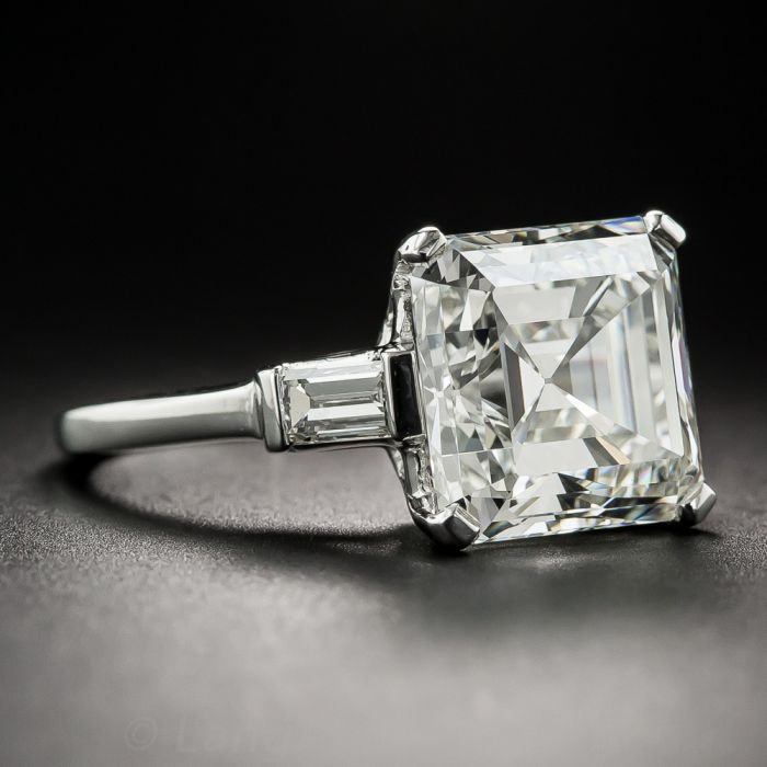 Asscher Cut Diamond Engagement Ring 3.68ct H/VS1 GIA