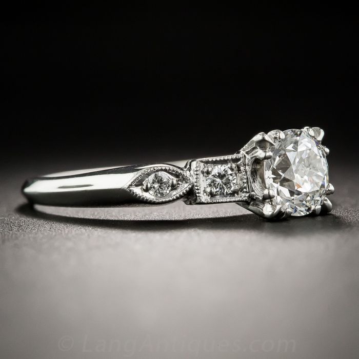 89 Carat Diamond Vintage Engagement Ring - GIA G VS1