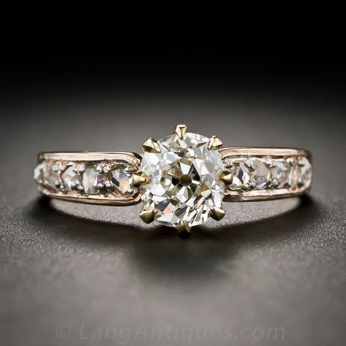 Art Deco 1.36 Carat Old Cut Diamond Engagement Ring, circa 1915 - Gatsby  Jewellery