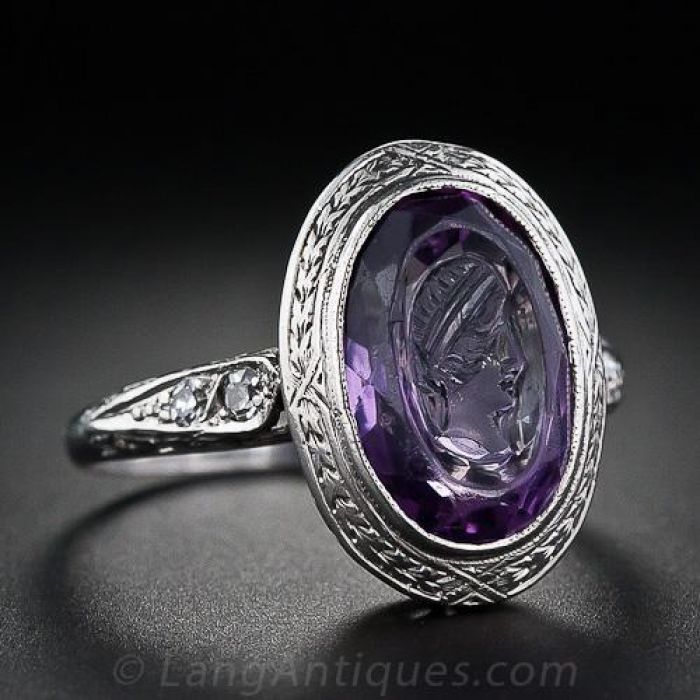 Amethyst intaglio best sale