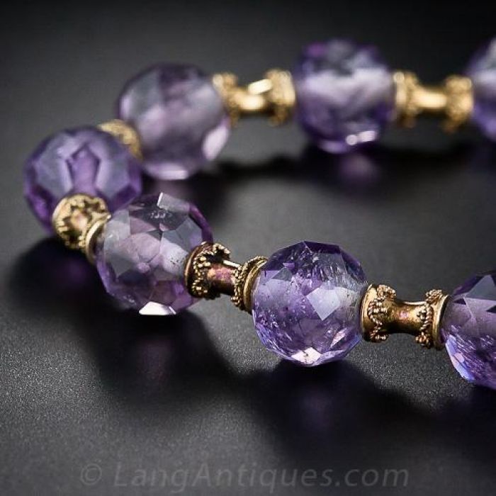 Amethyst Beads + Chain Layered Necklace | Alex Lozier Jewelry