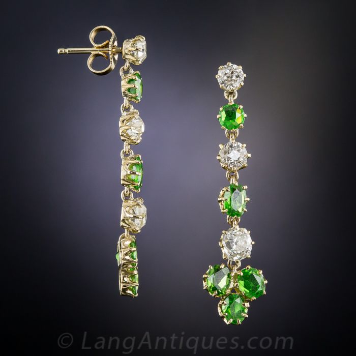 Demantoid store garnet earrings