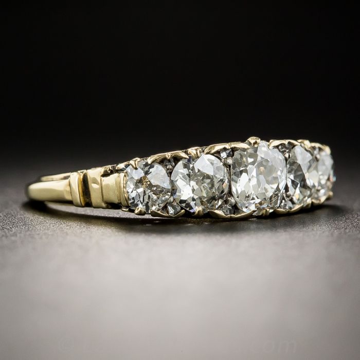 Antique five stone best sale diamond ring