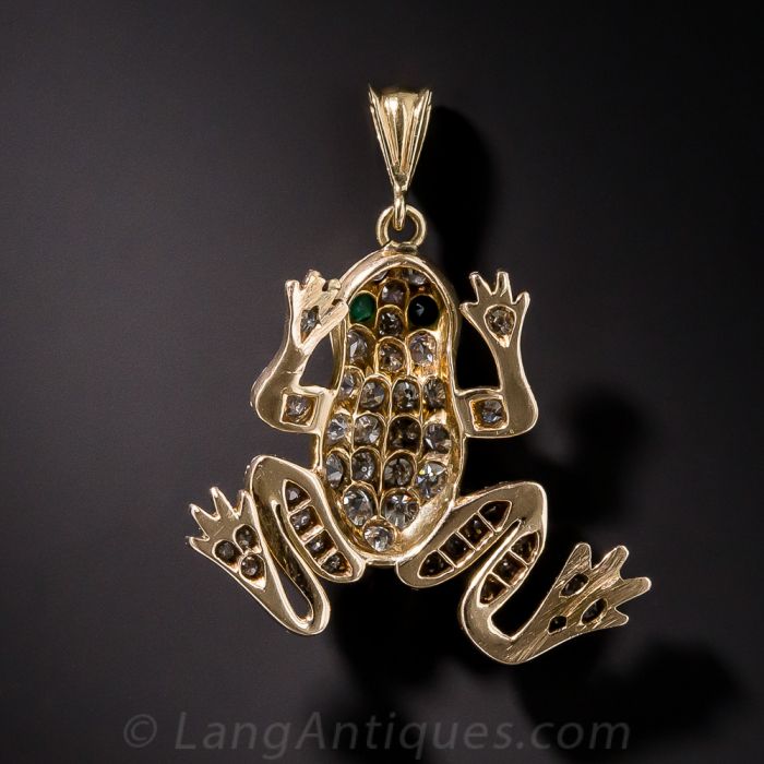 Diamond 2025 frog pendant