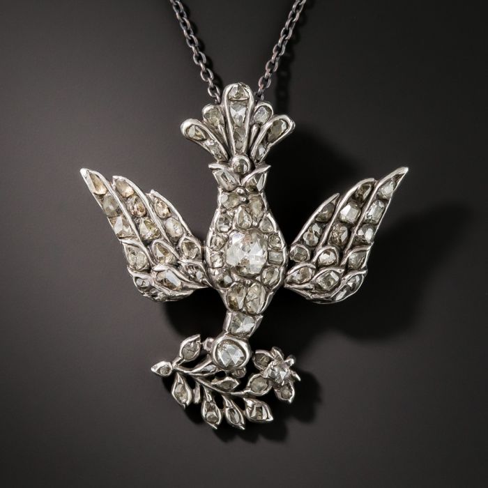 Diamond clearance dove necklace