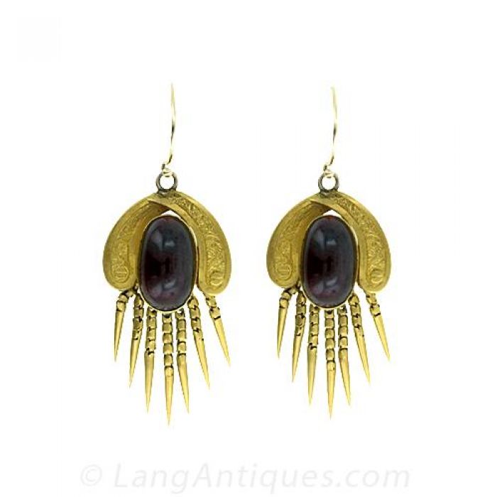 Garnet on sale tassel earrings