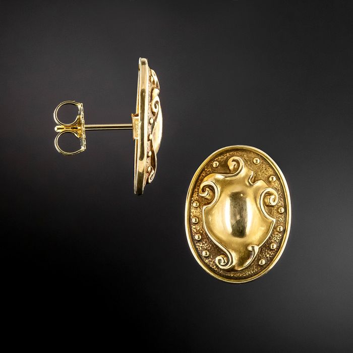 Antic piece gold earrings deals