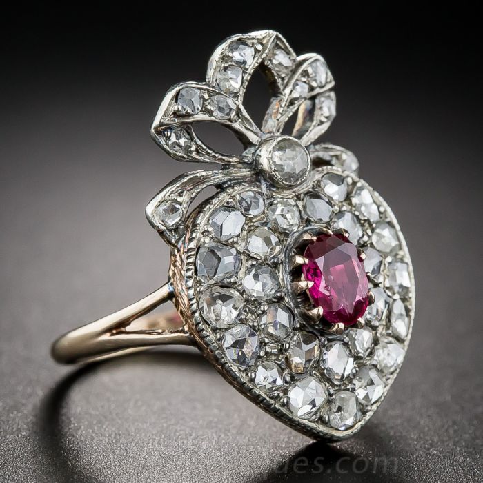 VINTAGE RUBY DIAMOND RING 086CT OF RUBY DATED 1960