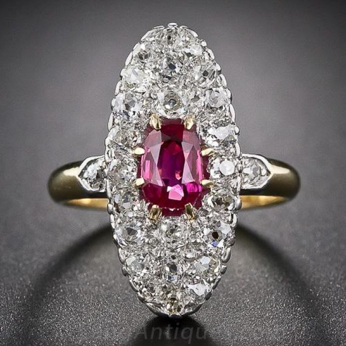 Zales .25Ct Diamond And .50Ct Ruby 10KT WG Gemstones Anniversary Fine Ring  | eBay