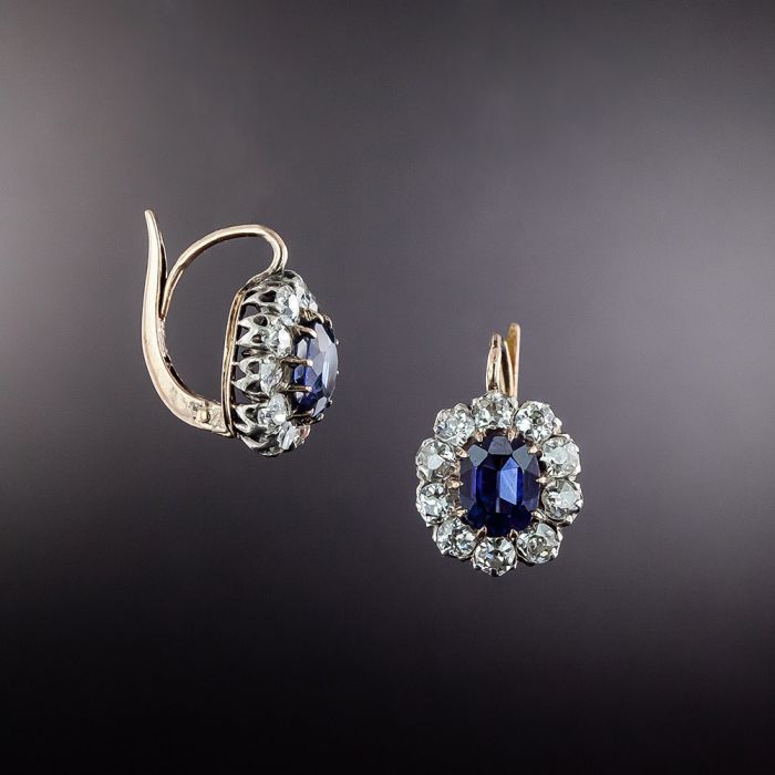 Update more than 84 antique sapphire earrings latest - 3tdesign.edu.vn