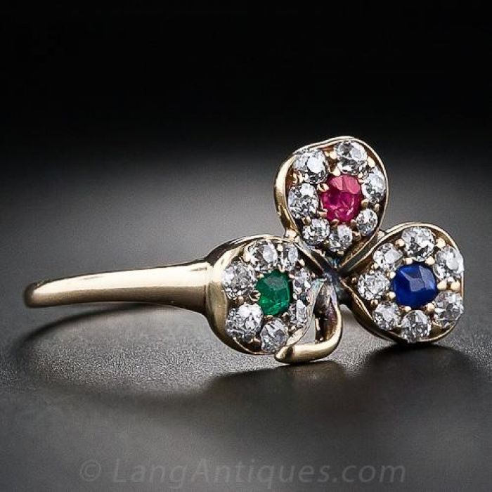 3 leaf clover ring