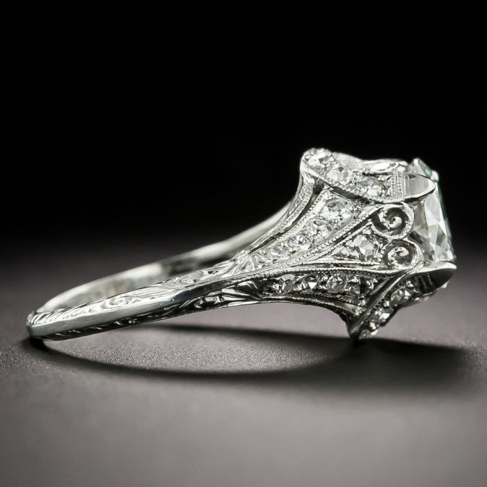 Art Deco 1.19 Carat Diamond Engagement Ring - GIA G VS2