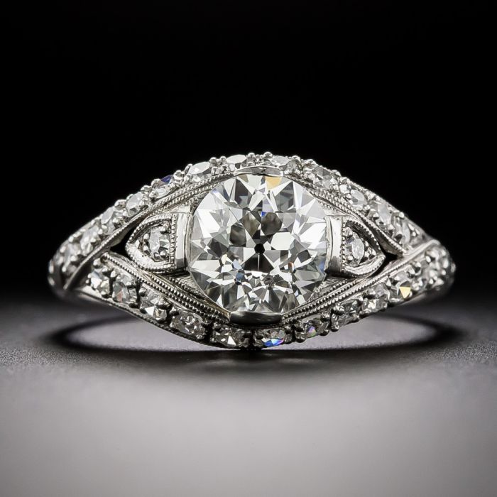 Agape Lab Princess Cut Tiffany Style Engagement Ring