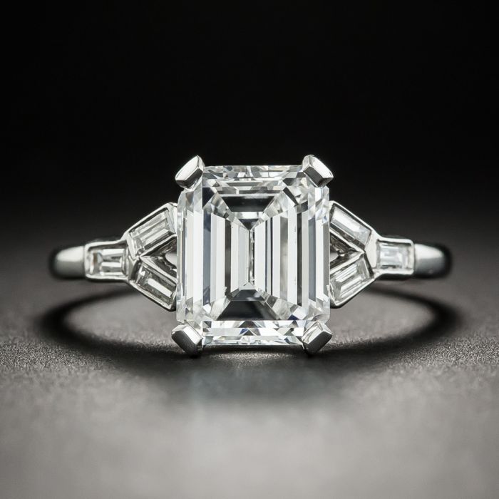 Men's Baguette Diamond-Cut Wedding Ring in Tungsten Rose Gold 10K 7mm Size  10 | MADANI Rings