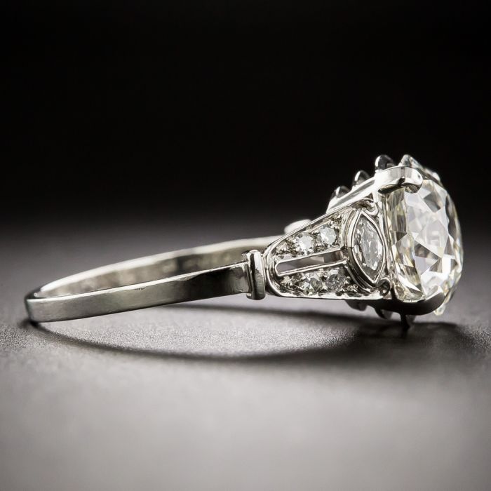 Art Deco 3.34 Carat Diamond Ring by C.D. Peacock - GIA I VS2