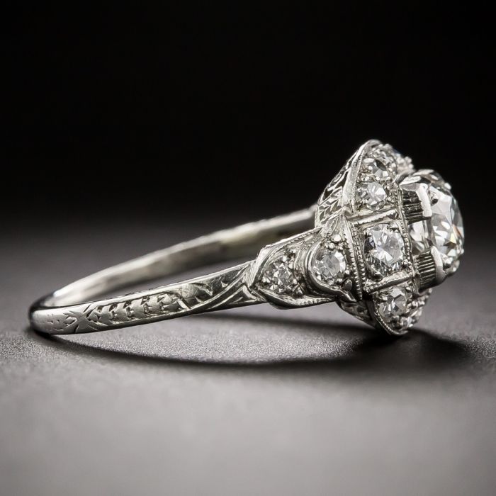 Buy Antique 14k Diamond Ring, Star Setting 1920s Art Deco Engagement Ring,  Old European Cut Diamond Online in India - Etsy