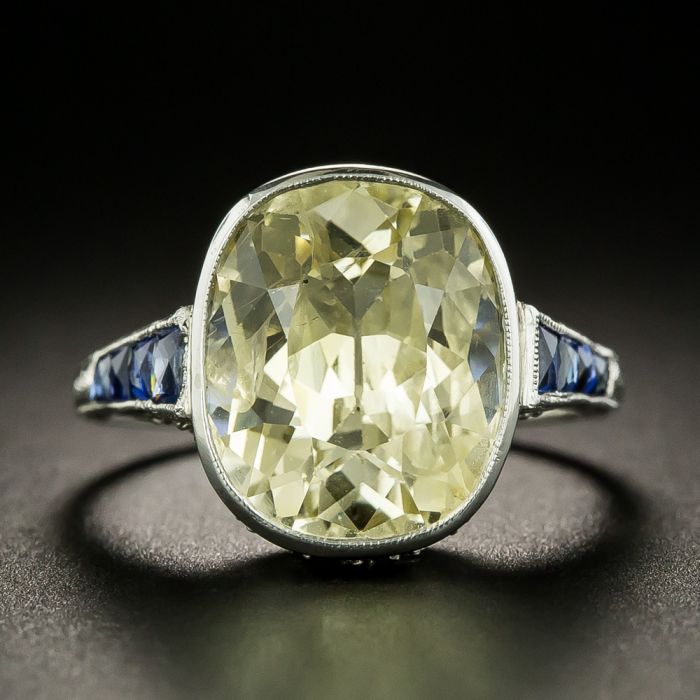 pale yellow sapphire engagement ring