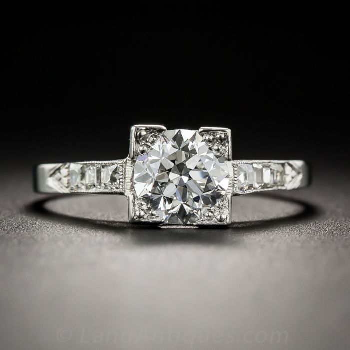 Solitaire ring with a 1.00 carat diamond in platinum - BAUNAT