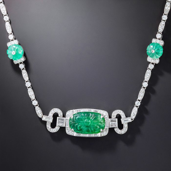Antique Art Deco Aquamarine Diamond Lavaliere Necklace 30ct Aqua – Antique  Jewellery Online