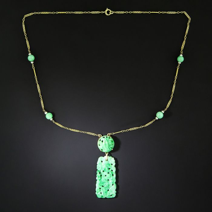 carved jade necklace