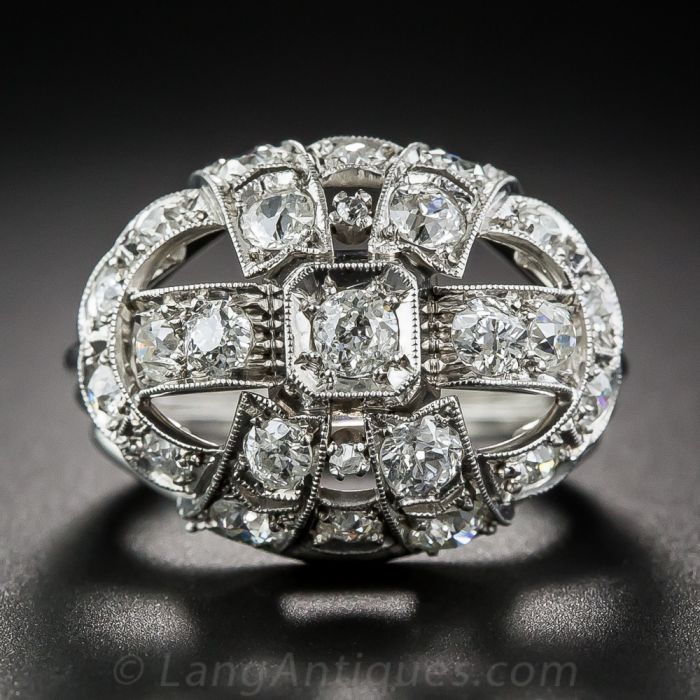 art deco diamond cocktail ring