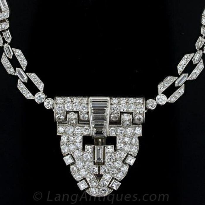 French Art Deco Diamond Necklace – Joseph Saidian & Sons
