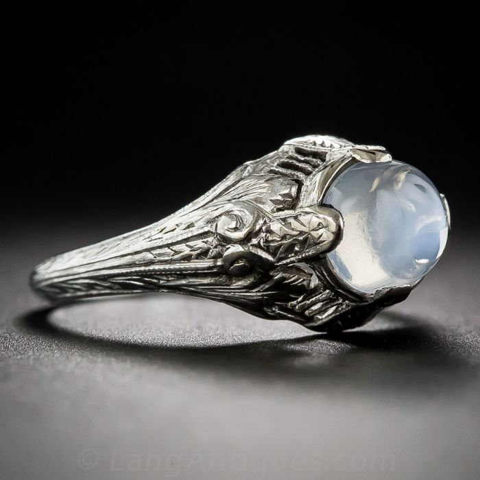 Antique Moonstone and Diamond Ring